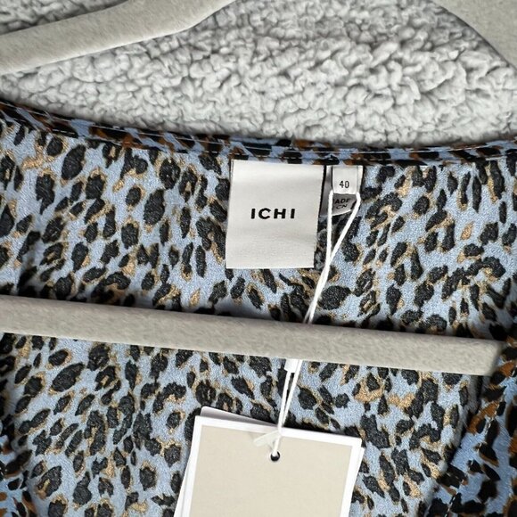 ICHI Ihbarbara V Neck Wrap Dress in Country Blue Womens Size 40 Country Stables - Picture 5 of 8